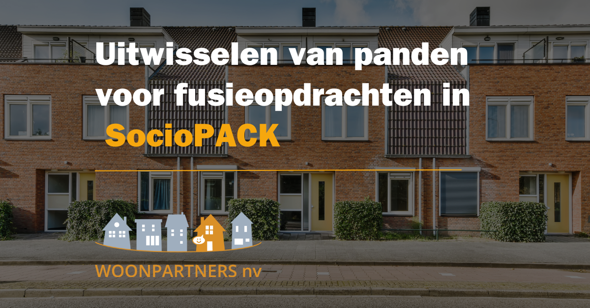 Uitwisselen van panden voor fusieopdrachten in SociaPACK