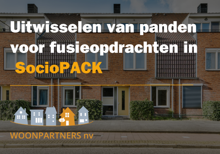 Uitwisselen van panden voor fusieopdrachten in SociaPACK